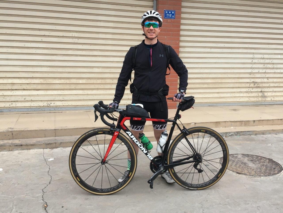 Chris Dunn with bike