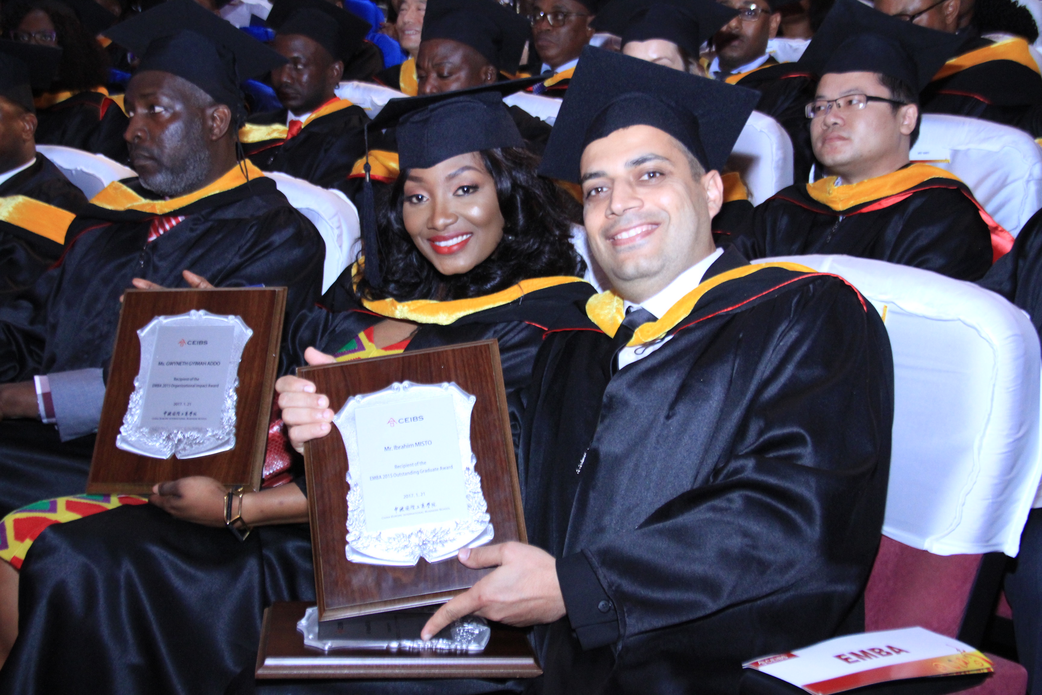 Gwen Addo in the graduation ceremony