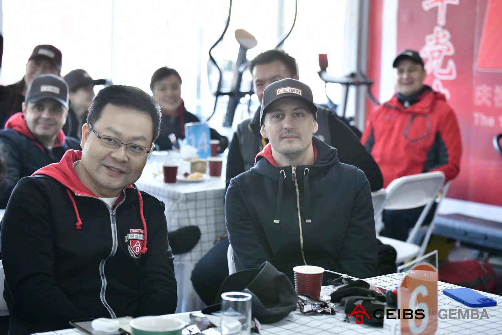 Sean Cui with his classmates