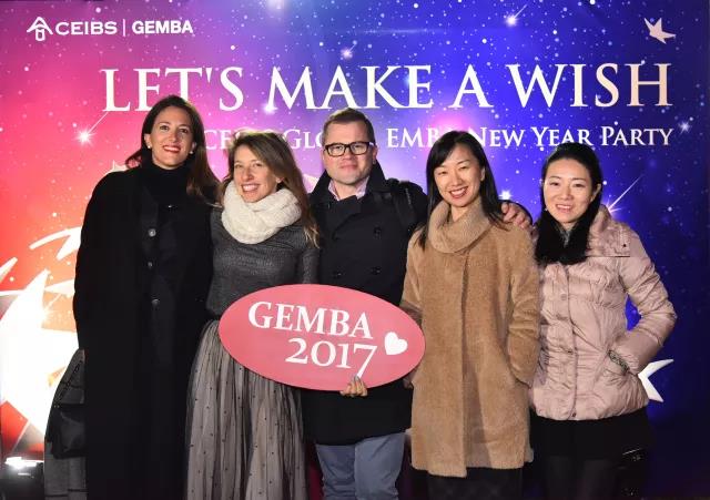 Vanessa with friends at GEMBA NYE party