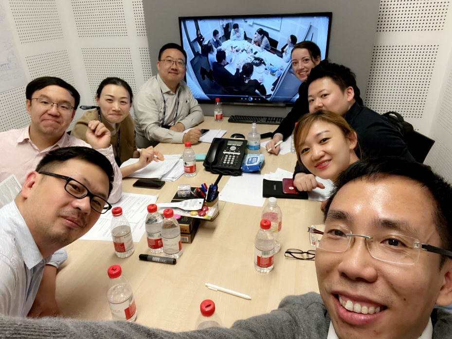 Chao Wang in teleconference 