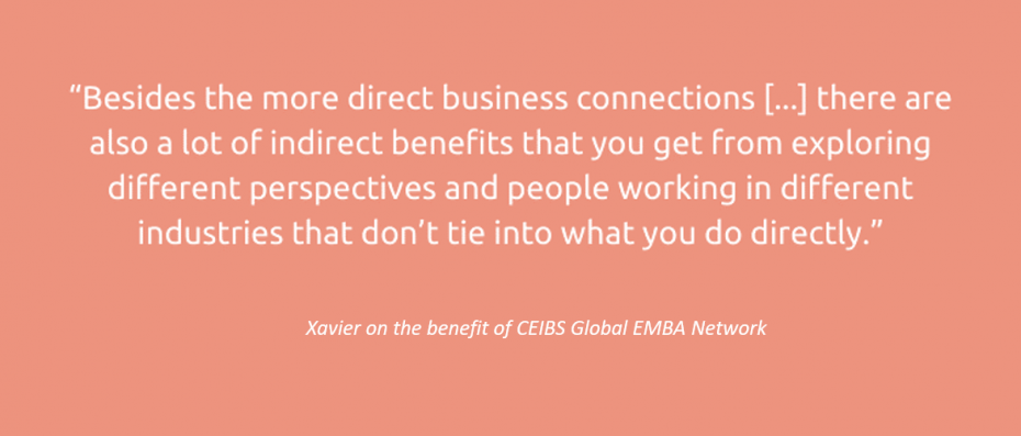 Xavier quote on alumni network