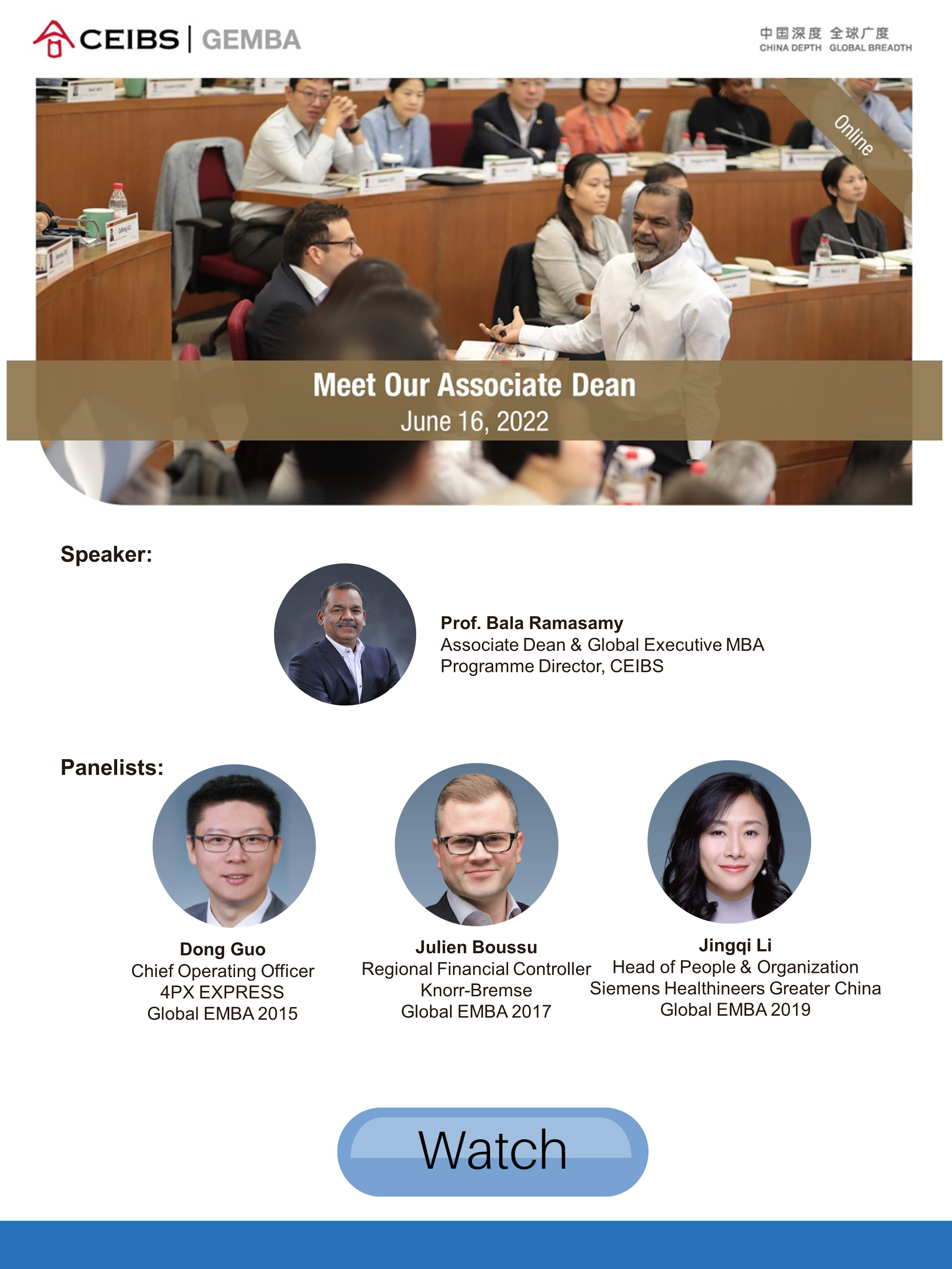 Meet with Associate Dean