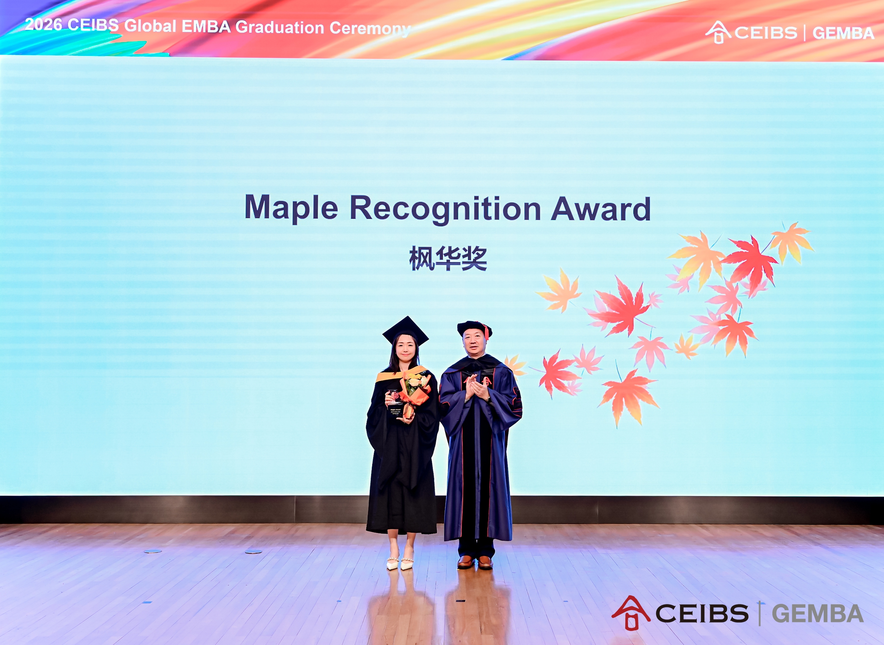 CEIBS Secretary of CPC Committee Ma Lei with GEMBA 2023 Representative Cynthia Huang